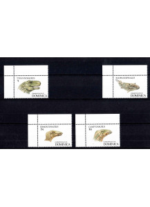 DOMINICA francobolli sui dinosauri serie completa nuova Yvert e Tellier 1412/5